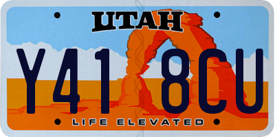UT license plate Y418CU
