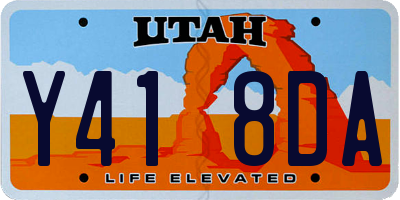 UT license plate Y418DA