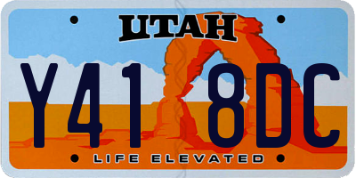UT license plate Y418DC