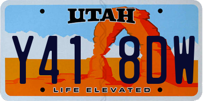 UT license plate Y418DW