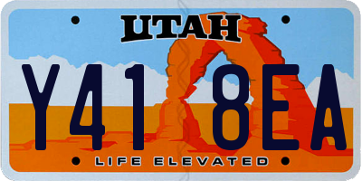 UT license plate Y418EA