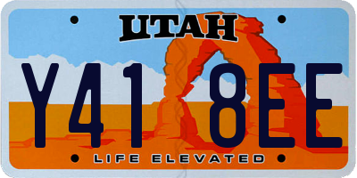UT license plate Y418EE