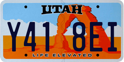 UT license plate Y418EI