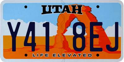 UT license plate Y418EJ