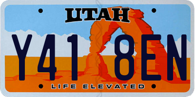 UT license plate Y418EN