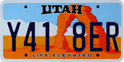 UT license plate Y418ER