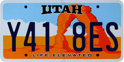 UT license plate Y418ES