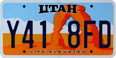 UT license plate Y418FD