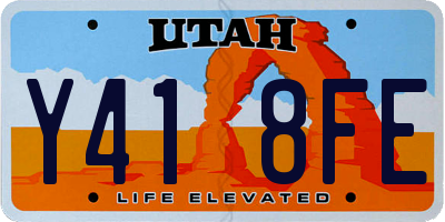 UT license plate Y418FE