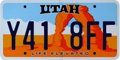 UT license plate Y418FF
