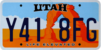 UT license plate Y418FG