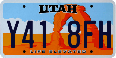 UT license plate Y418FH
