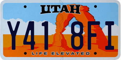 UT license plate Y418FI