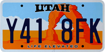 UT license plate Y418FK