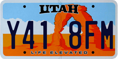 UT license plate Y418FM