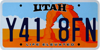 UT license plate Y418FN