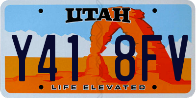 UT license plate Y418FV