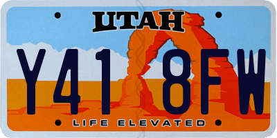 UT license plate Y418FW