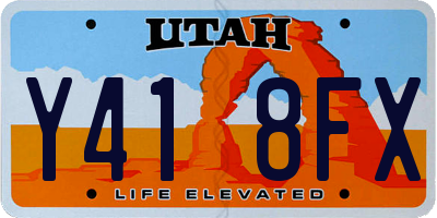 UT license plate Y418FX