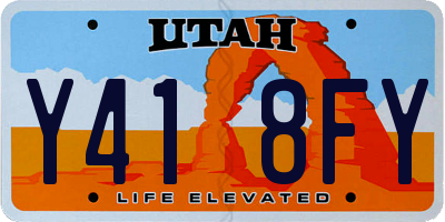 UT license plate Y418FY
