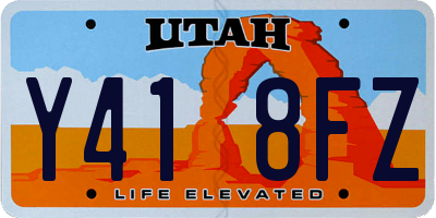 UT license plate Y418FZ