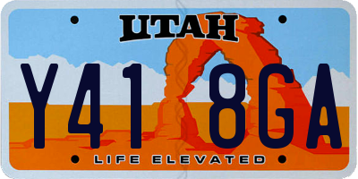 UT license plate Y418GA