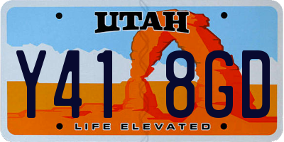 UT license plate Y418GD