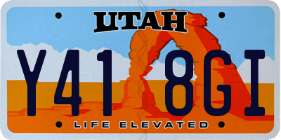 UT license plate Y418GI