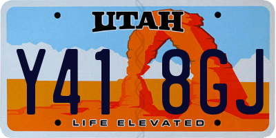 UT license plate Y418GJ