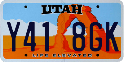 UT license plate Y418GK