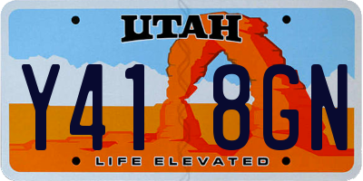 UT license plate Y418GN