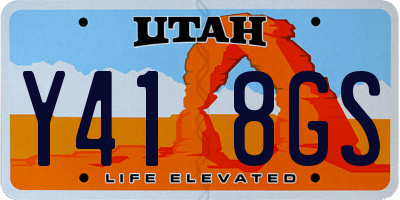 UT license plate Y418GS