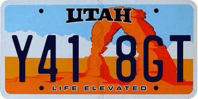 UT license plate Y418GT