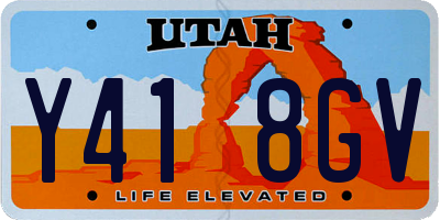 UT license plate Y418GV