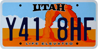 UT license plate Y418HF