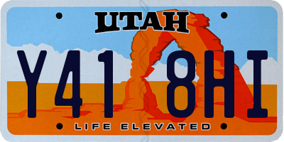 UT license plate Y418HI