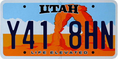 UT license plate Y418HN