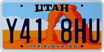 UT license plate Y418HU