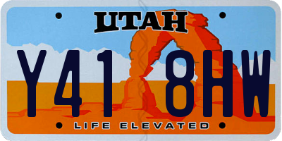 UT license plate Y418HW