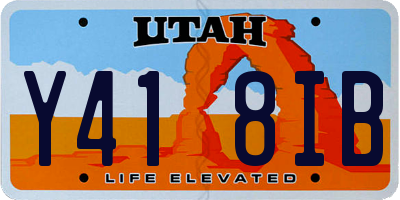 UT license plate Y418IB