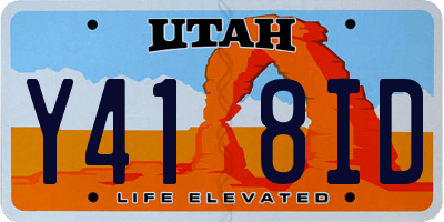UT license plate Y418ID
