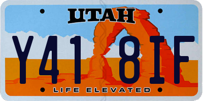 UT license plate Y418IF