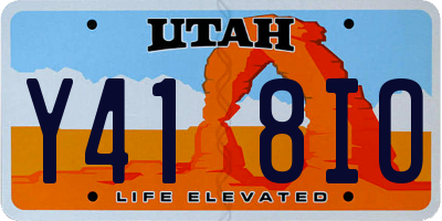 UT license plate Y418IO