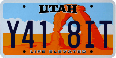 UT license plate Y418IT