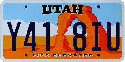 UT license plate Y418IU