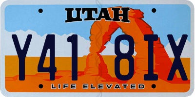 UT license plate Y418IX