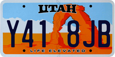 UT license plate Y418JB