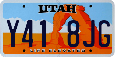 UT license plate Y418JG