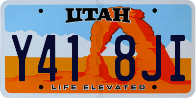 UT license plate Y418JI