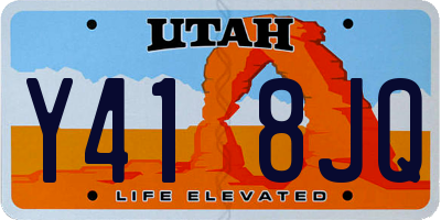 UT license plate Y418JQ